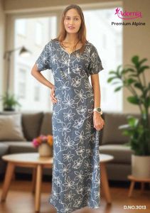 Alpine Printed Party Wear Floor Gown