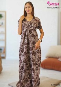 Alpine Print Boho Style Ladies Gown
