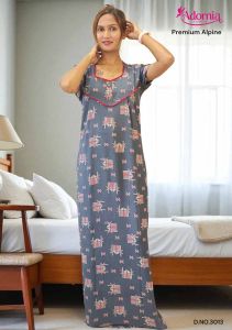 Alpine Print Boho Style Ladies Gown