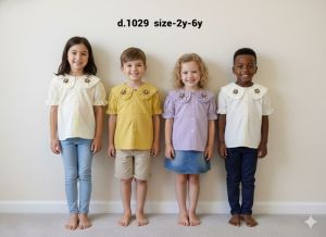Multicolor Kids Cotton T Shirt