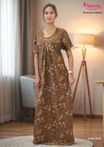 Alpine Ethnic Printed Flared Ladies Gown
