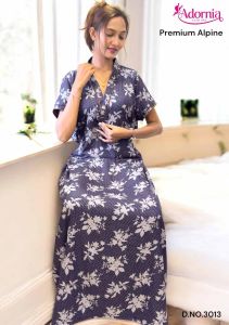 Alpine Printed Indo-Western Style Ladies Gown