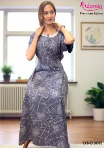 Alpine Printed Trendy Maxi Party Wear Gown