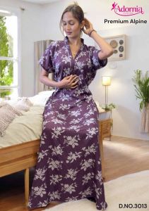 Alpine Printed Indo-Western Style Ladies Gown