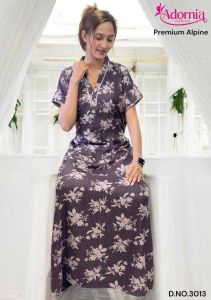 Alpine Printed Indo-Western Style Ladies Gown