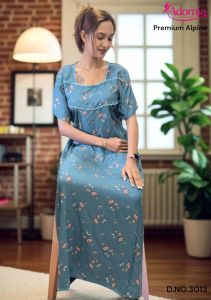 Alpine Printed Indo-Western Style Ladies Gown