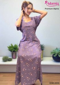 Alpine Printed Indo-Western Style Ladies Gown
