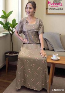 Alpine Printed Indo-Western Style Ladies Gown