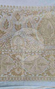 Sky Blue Shimmer Soft Silk Banarsi Suit Material