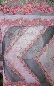 Lilac and Magenta Jacquard Weaved Chanderi Suit Material