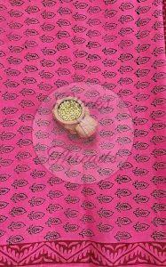 Pink Black and Maroon Bagh Print Cotton Suit Material