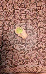 Brown and Black Bagh Print Cotton Suit Material