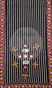 Mustard and Off White Gamthi Print Cotton Suit Material