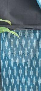 Black and Green Ikat Weave Cotton Unstitched Suit