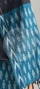 Black and Green Ikat Weave Cotton Unstitched Suit