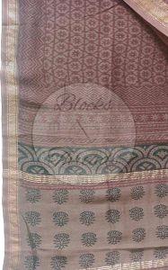 Brown Black and Maroon Maheshwari Bagh Print Suit Material
