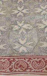 White Red and Maroon Maheshwari Bagh Print Suit Material