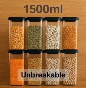 1500 Ml Plastic Pulses Storage Container