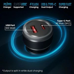 145W Fast Charging Car Charger