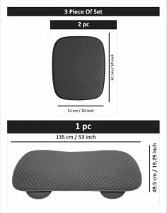 3PC Rear Seat Car Seat Protector Cover