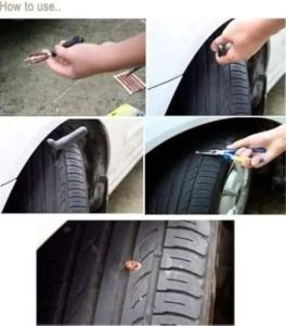 8 in 1 Tubeless Tyre Puncture Repair Kit for Car