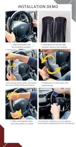 ABS Broken Carbon Texture Steering Wheel Grip Cover