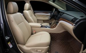 Ivory Leatherette Plain Solid Design Oem Premium Leather Seat Cover