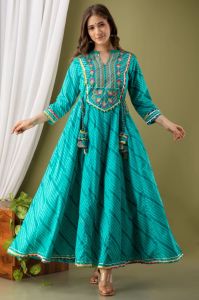 Ladies Cotton Anarkali Kurta Set