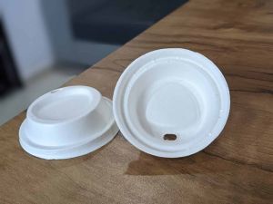 5 Inch Round Sugarcane Bagasse Biodegradable Disposable Jar Lid