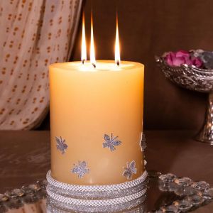 Decorative Round Wax Candle