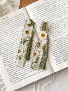 Personalized Flower Resin Bookmark