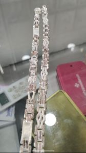 Silver Curb Chain Bracelet for Men