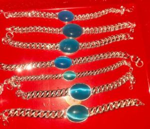 Silver Stone Bracelet for Men
