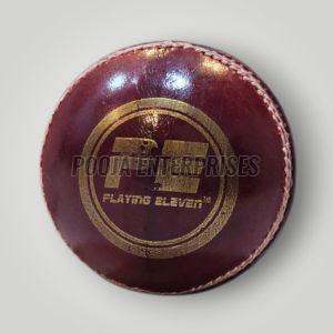 PE Red Test Leather Cricket Ball