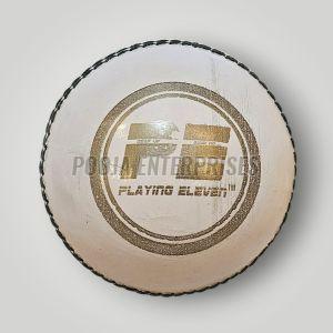 PE White Test Leather Cricket Ball