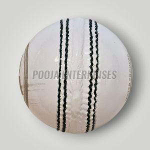 PE White Test Leather Cricket Ball