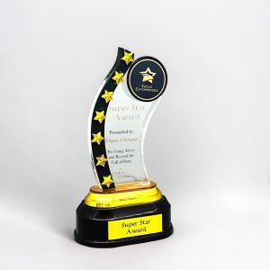 Acrylic Super Star Award Trophy