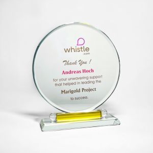 Crystal Circular Appreciation Plaque