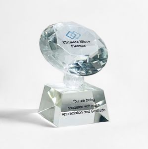 Crystal Diamond Appreciation Award Trophy
