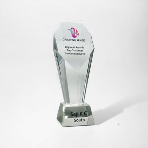 Crystal Faceted Excellence Award Trophy