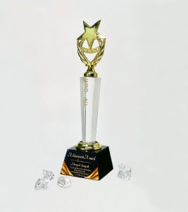 Crystal Star Laurel Achievement Trophy