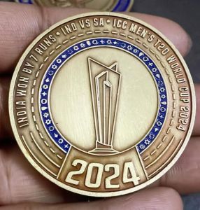 Custom Cricket World Cup Metal Coin