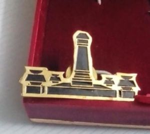Custom Monument Design Metal Lapel Pin