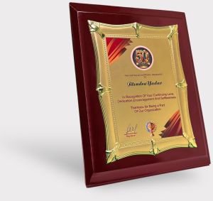 Luxury Golden Anniversary Recognition Plaque