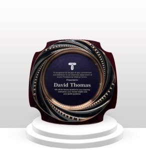 Premium Circular Executive Recognition Plaque