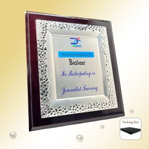 Premium Framed Crystal Participation Plaque