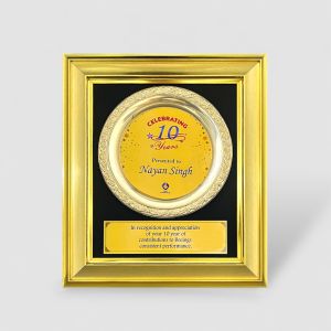 Royal Golden Decade Celebration Plaque