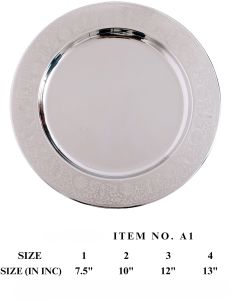 Silver Plated Round Memento Plate