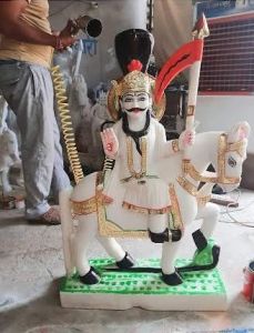 Handcrafted Marble Jaharveer Goga Ji Statue