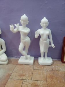 White Marble Radha Krishna Statues